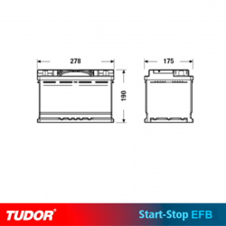 Batterie Start-stop EFB TUDOR TL700 12V 70Ah 720A - Batteries Auto,  Voitures, 4x4, Véhicules Start & Stop Auto - BatterySet