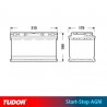BATERÍA TUDOR AGM TK820 START STOP 82Ah 800A