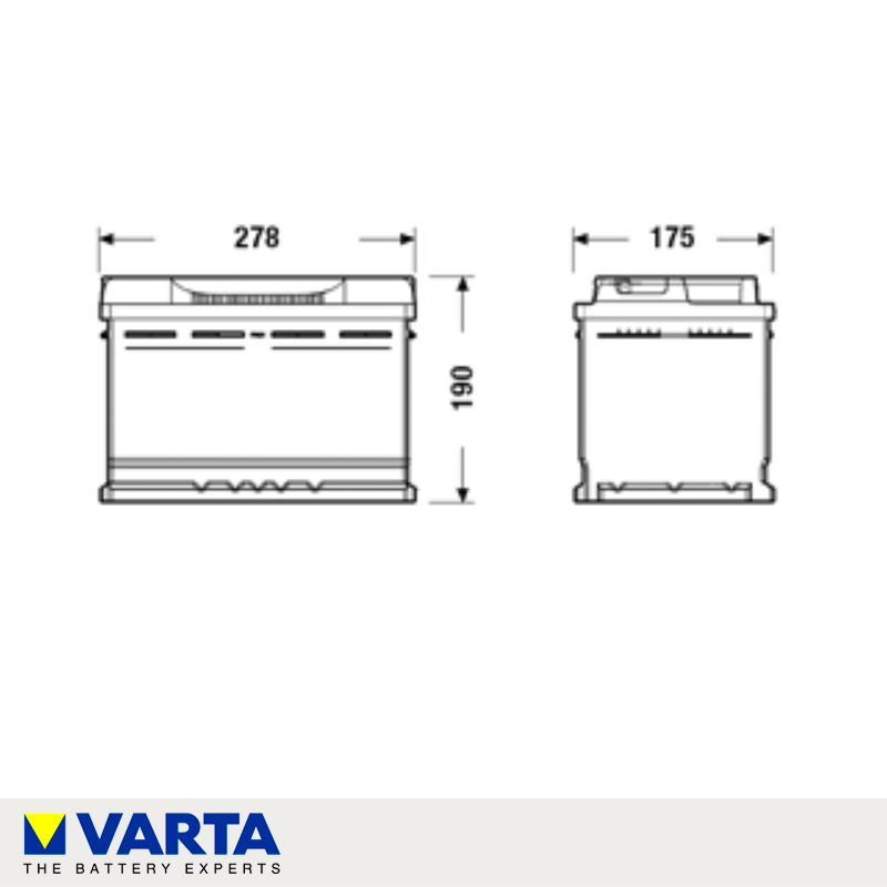 BATERÍA VARTA EFB N70 START STOP 70Ah 760A