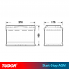 BATERÍA TUDOR AGM TK720 START STOP 72Ah 760A