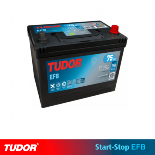 Tudor TL752. Batería de coche start-stop Tudor 75Ah 12V