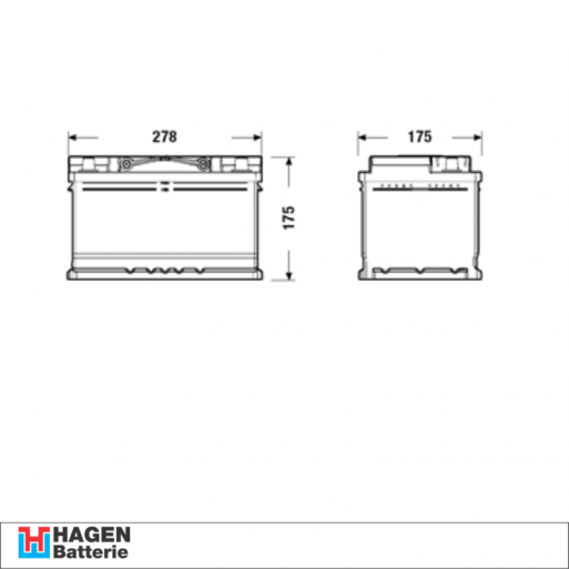 BATERÍA HAGEN 57113 71AH 670A
